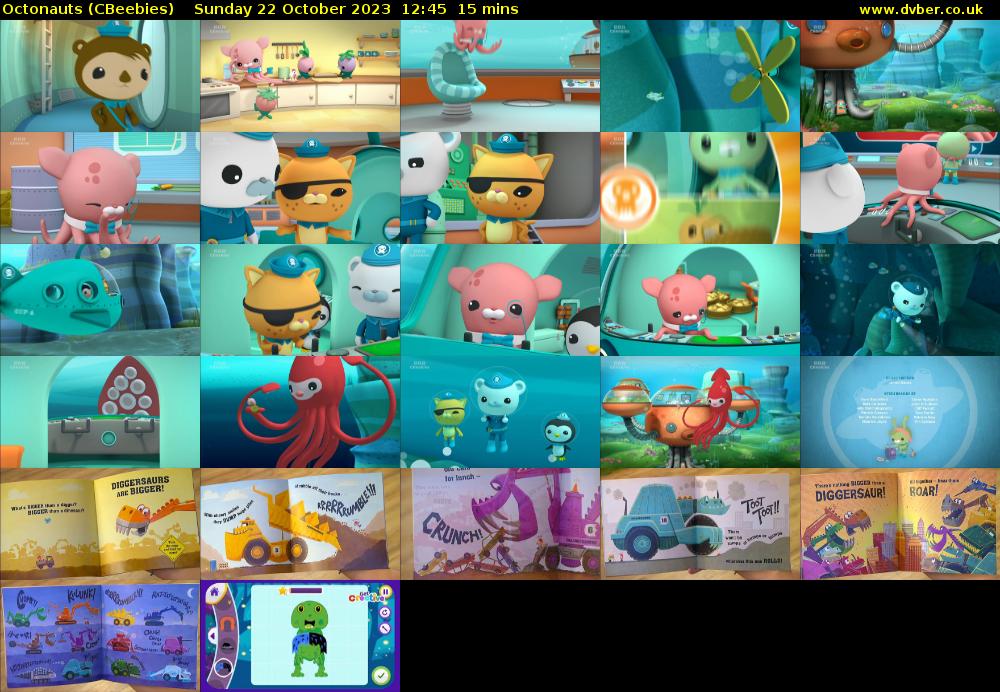 Octonauts (CBeebies) Sunday 22 October 2023 12:45 - 13:00
