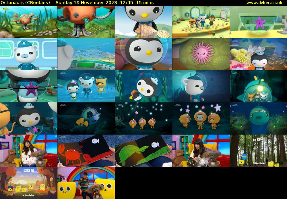 Octonauts (CBeebies) Sunday 19 November 2023 12:45 - 13:00