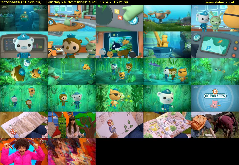 Octonauts (CBeebies) Sunday 26 November 2023 12:45 - 13:00