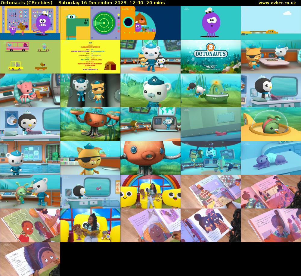Octonauts (CBeebies) Saturday 16 December 2023 12:40 - 13:00
