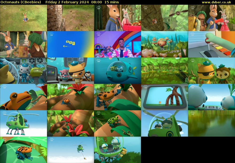 Octonauts (CBeebies) Friday 2 February 2024 08:00 - 08:15