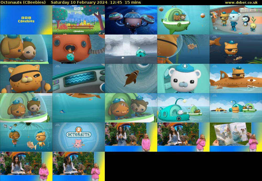 Octonauts (CBeebies) Saturday 10 February 2024 12:45 - 13:00