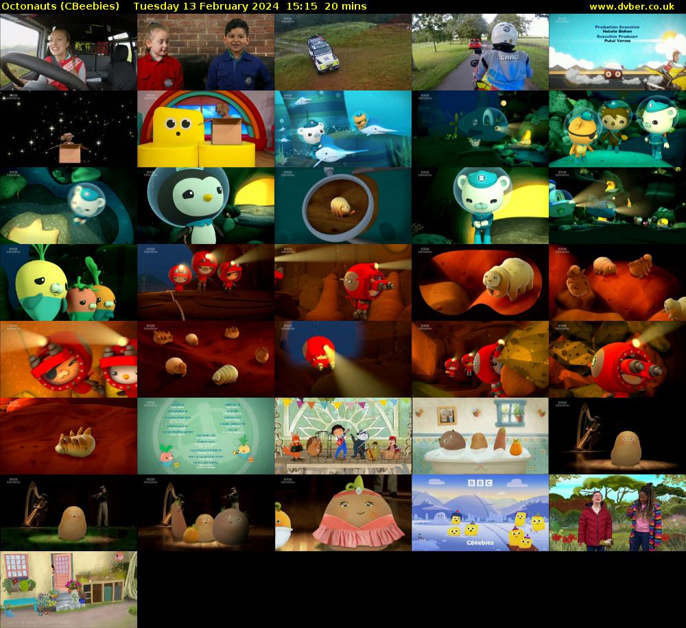 Octonauts (CBeebies) Tuesday 13 February 2024 15:15 - 15:35