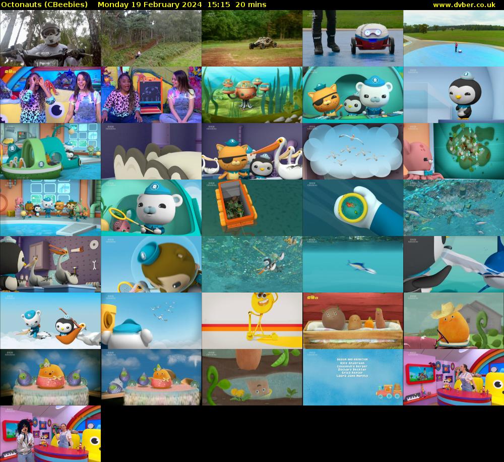Octonauts (CBeebies) Monday 19 February 2024 15:15 - 15:35