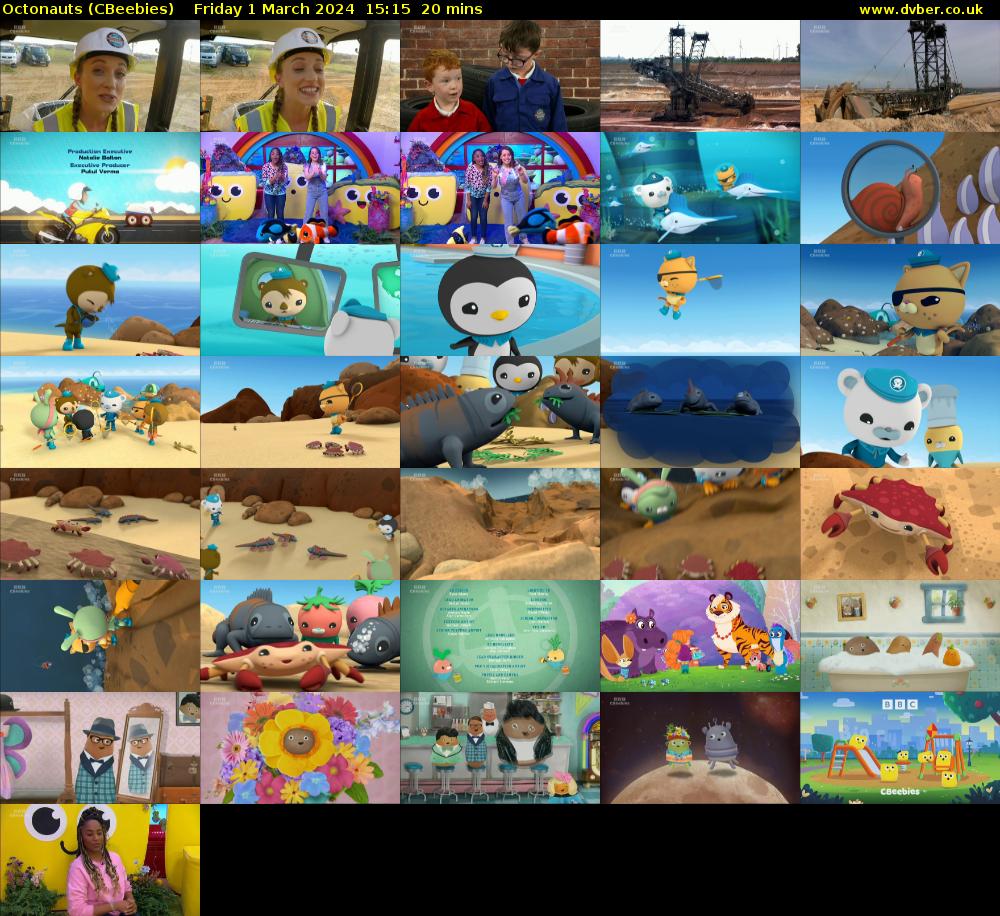 Octonauts (CBeebies) Friday 1 March 2024 15:15 - 15:35