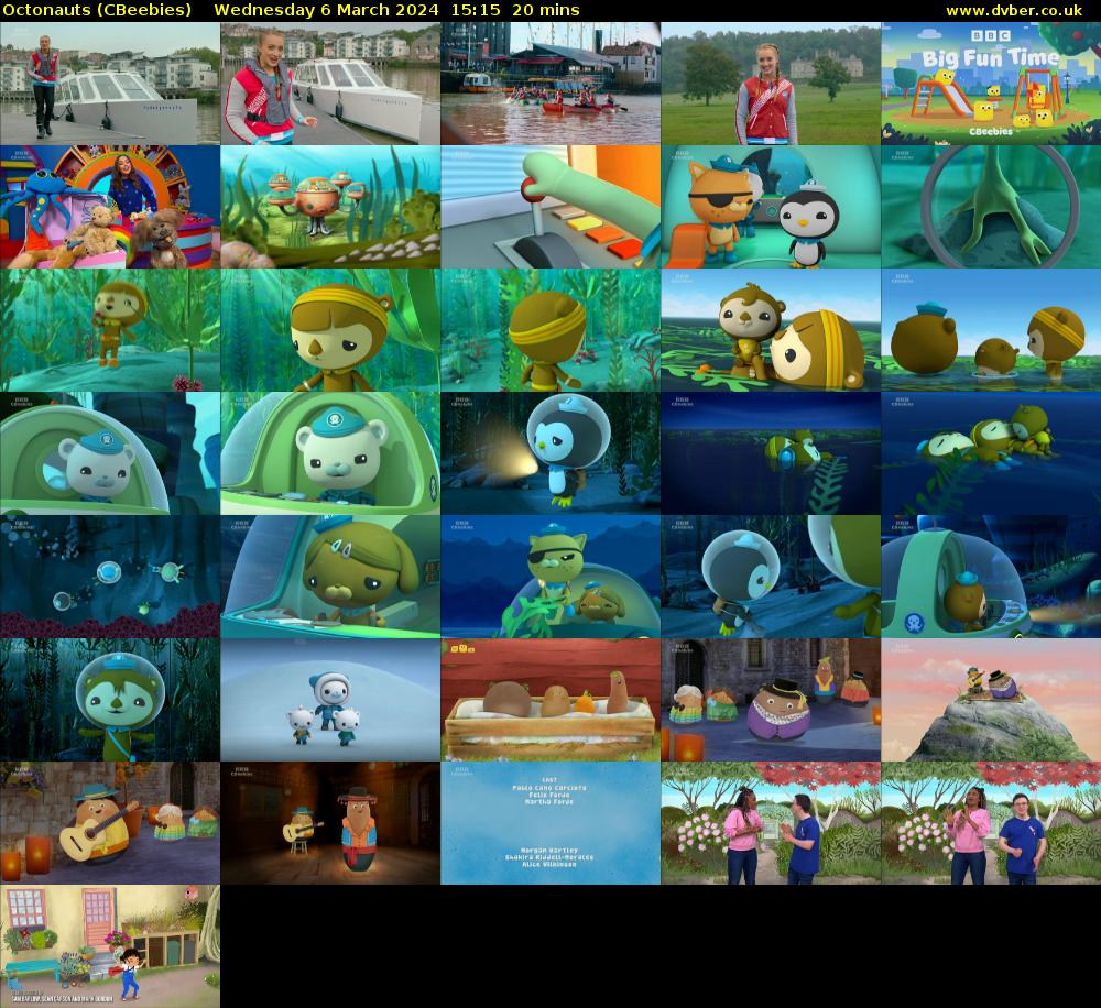 Octonauts (CBeebies) Wednesday 6 March 2024 15:15 - 15:35