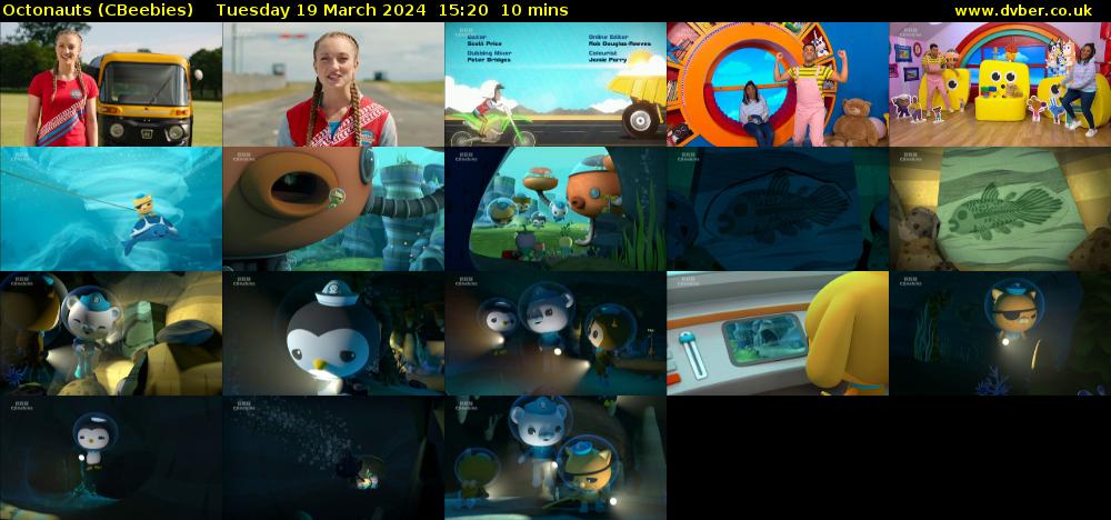 Octonauts (CBeebies) Tuesday 19 March 2024 15:20 - 15:30