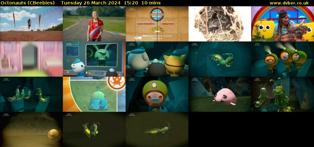 Octonauts (CBeebies) Tuesday 26 March 2024 15:20 - 15:30