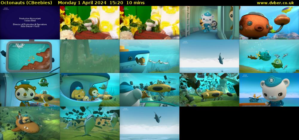 Octonauts (CBeebies) Monday 1 April 2024 15:20 - 15:30