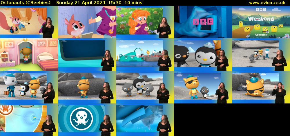 Octonauts (CBeebies) Sunday 21 April 2024 15:30 - 15:40