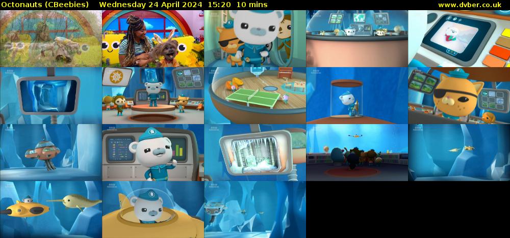 Octonauts (CBeebies) Wednesday 24 April 2024 15:20 - 15:30