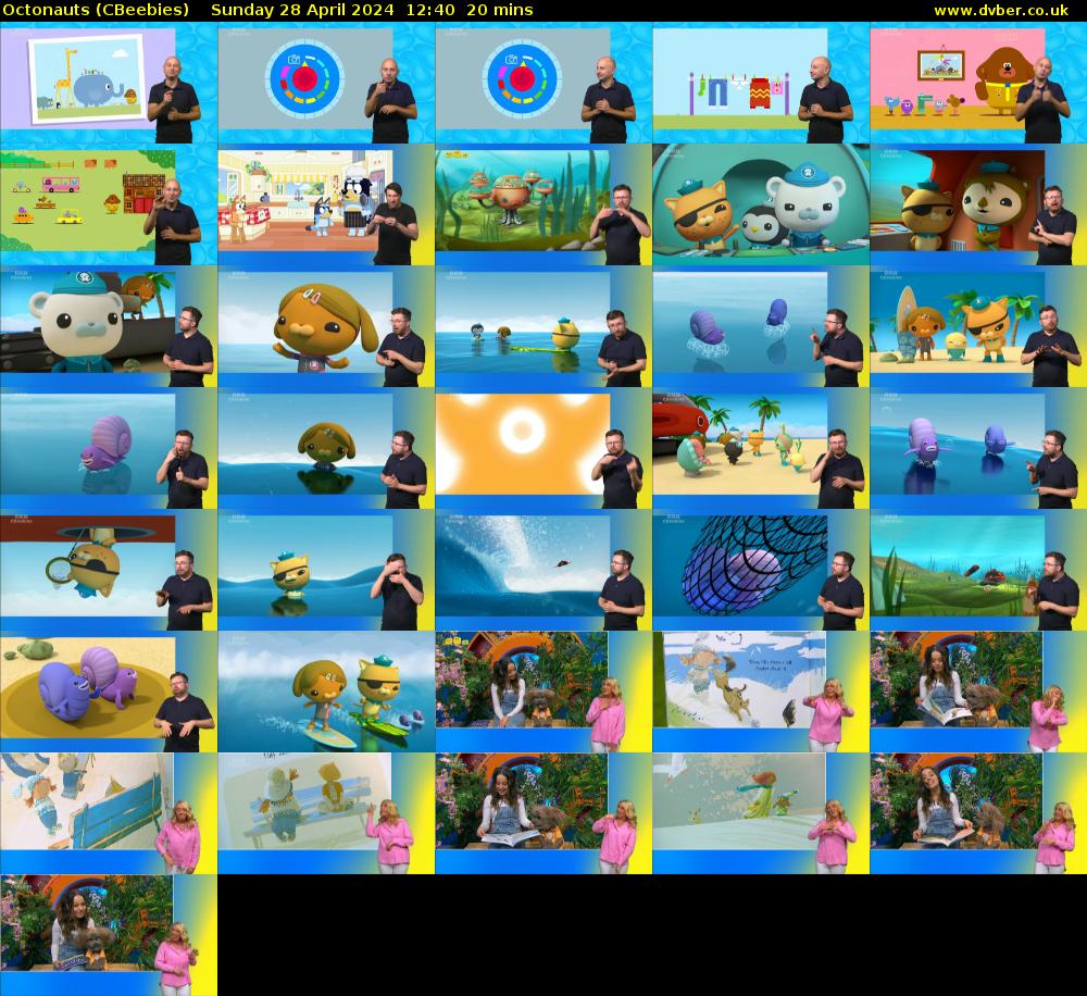 Octonauts (CBeebies) Sunday 28 April 2024 12:40 - 13:00
