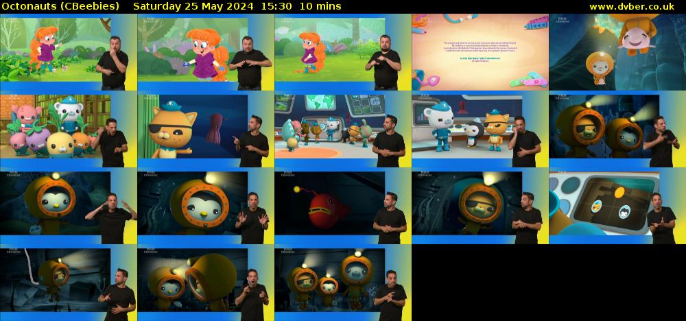 Octonauts (CBeebies) Saturday 25 May 2024 15:30 - 15:40