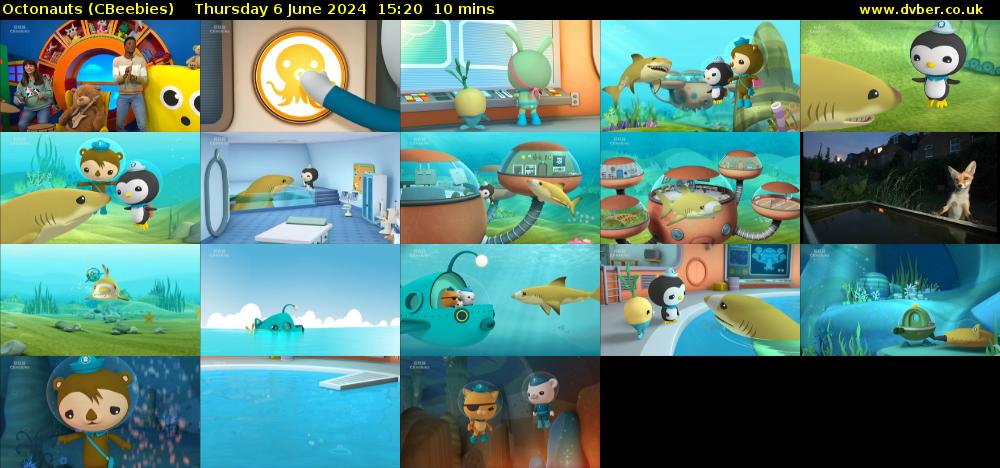 Octonauts (CBeebies) Thursday 6 June 2024 15:20 - 15:30