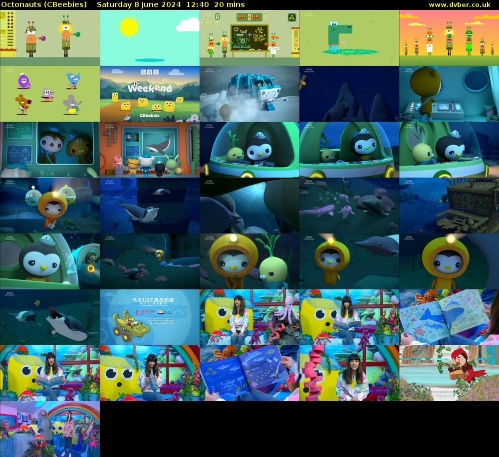 Octonauts (CBeebies) Saturday 8 June 2024 12:40 - 13:00