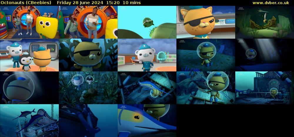 Octonauts (CBeebies) Friday 28 June 2024 15:20 - 15:30