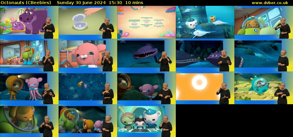 Octonauts (CBeebies) Sunday 30 June 2024 15:30 - 15:40