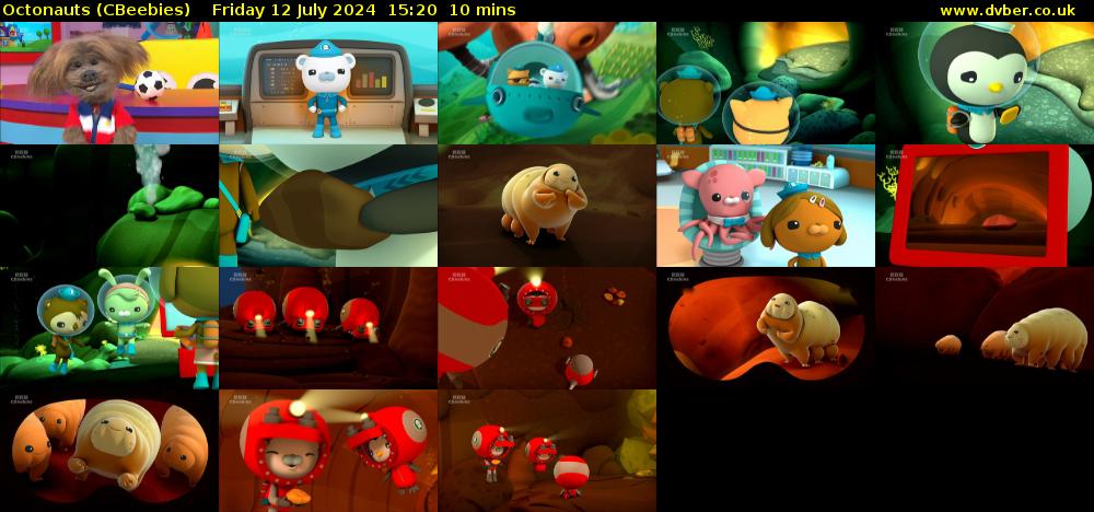 Octonauts (CBeebies) Friday 12 July 2024 15:20 - 15:30