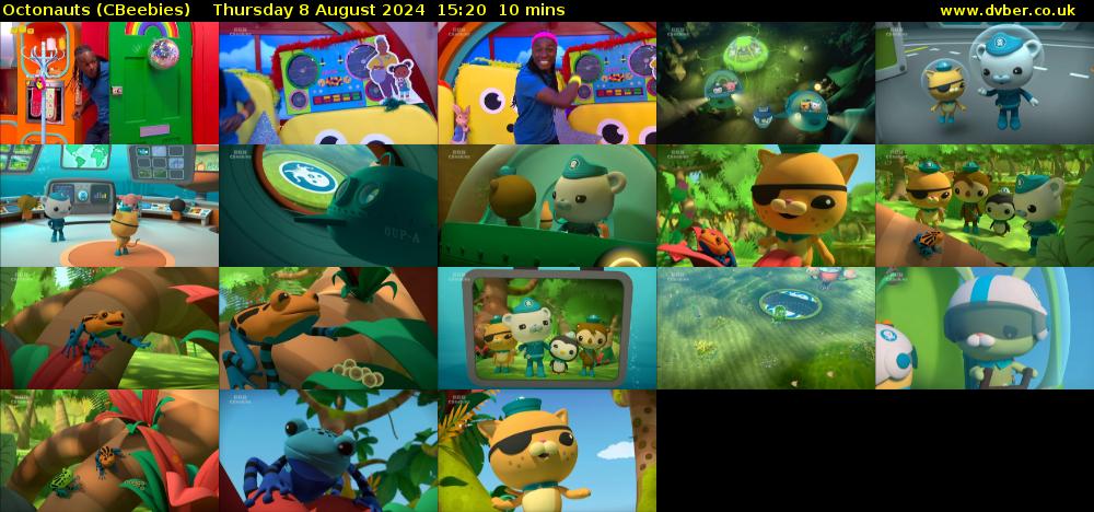 Octonauts (CBeebies) Thursday 8 August 2024 15:20 - 15:30