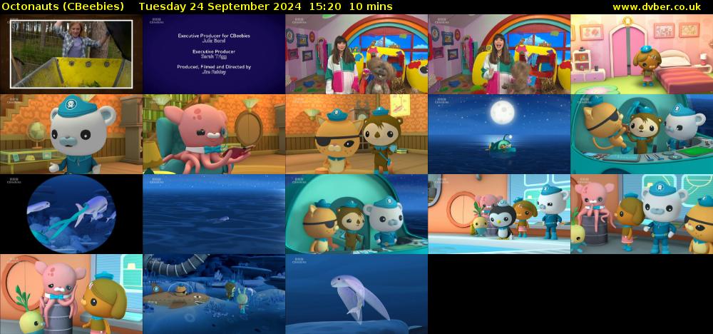 Octonauts (CBeebies) Tuesday 24 September 2024 15:20 - 15:30