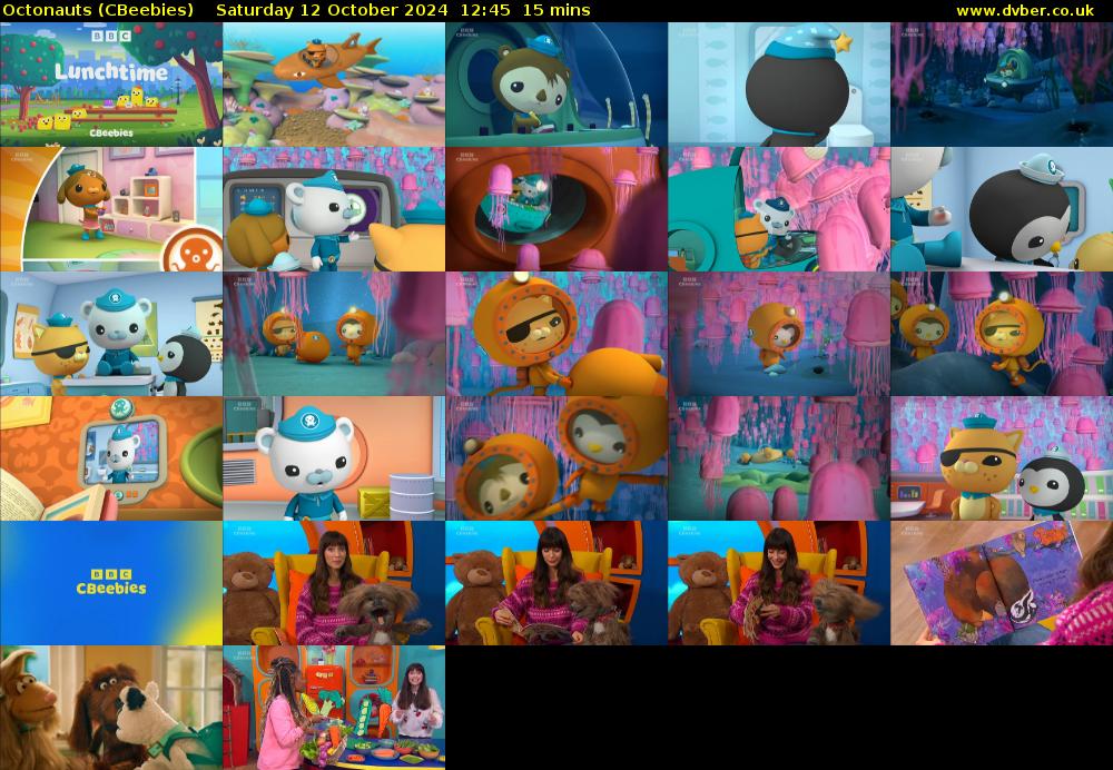 Octonauts (CBeebies) Saturday 12 October 2024 12:45 - 13:00