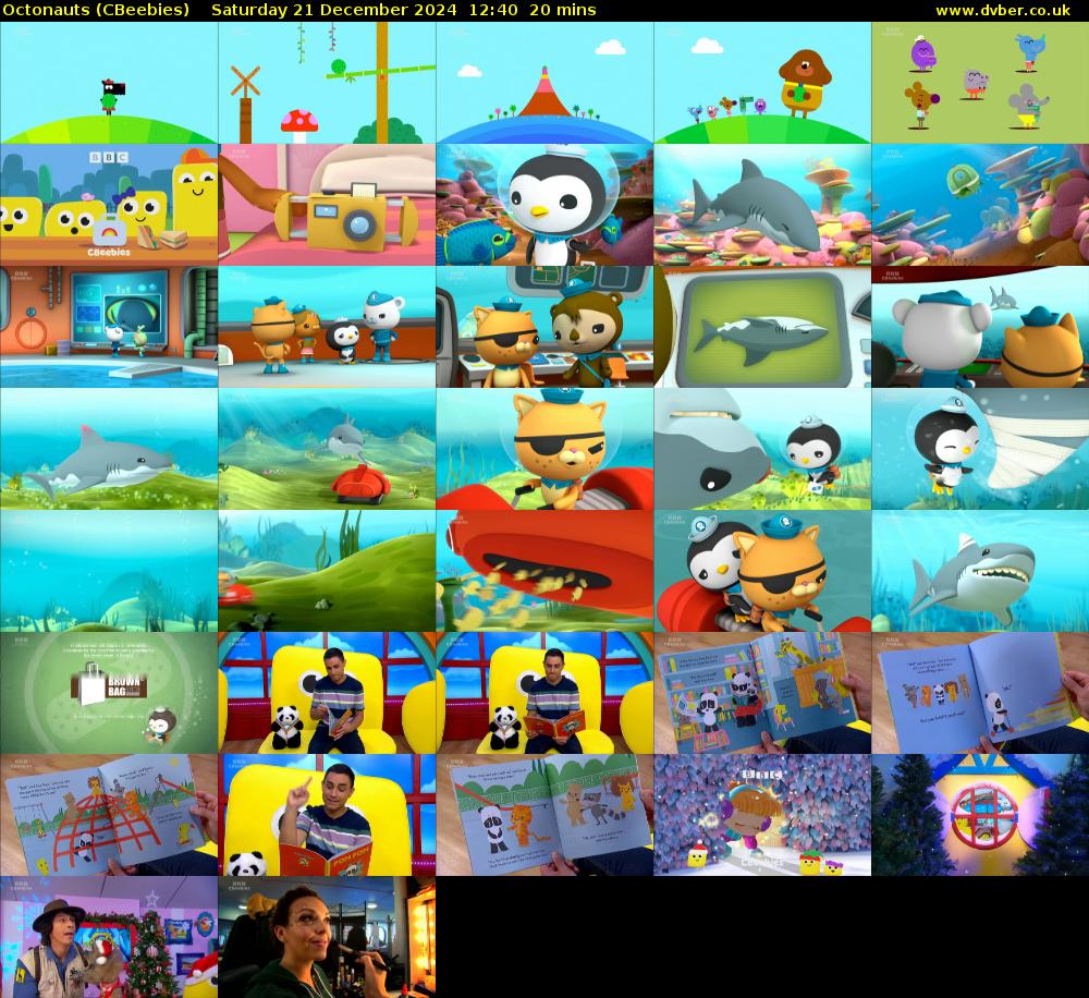 Octonauts (CBeebies) Saturday 21 December 2024 12:40 - 13:00