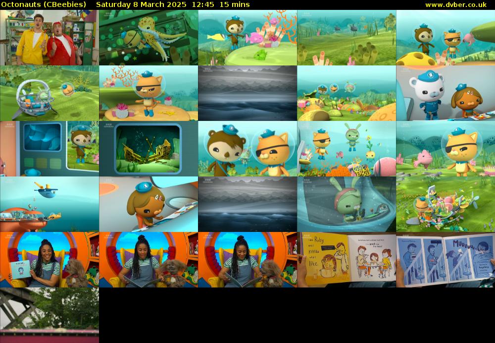 Octonauts (CBeebies) Saturday 8 March 2025 12:45 - 13:00