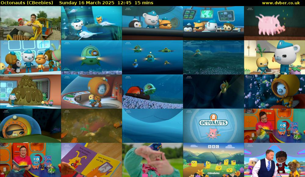 Octonauts (CBeebies) Sunday 16 March 2025 12:45 - 13:00