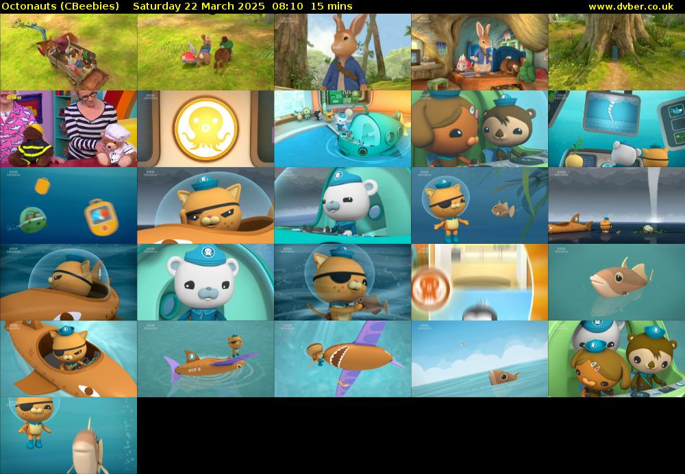 Octonauts (CBeebies) Saturday 22 March 2025 08:10 - 08:25