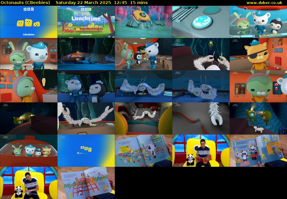Octonauts (CBeebies) Saturday 22 March 2025 12:45 - 13:00
