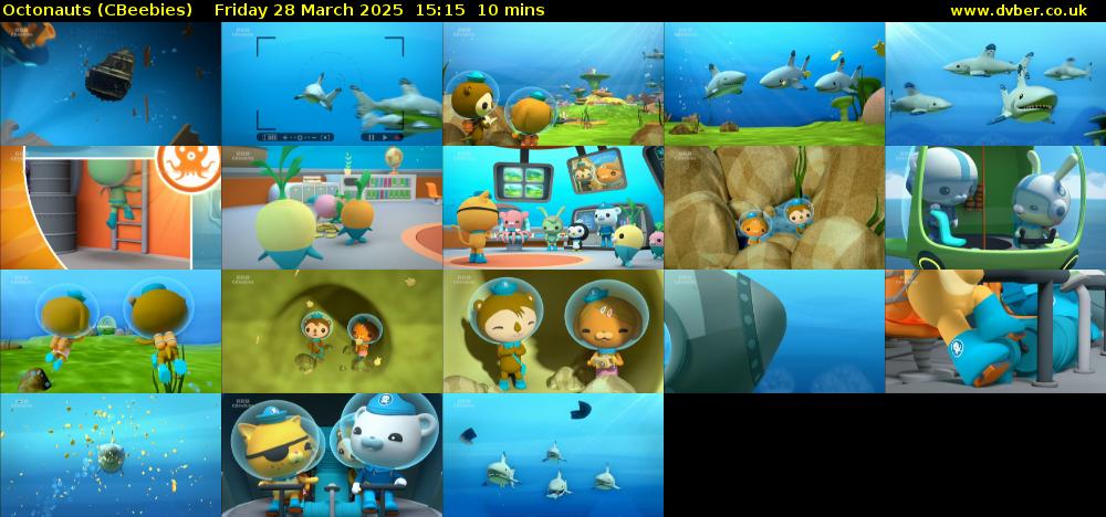 Octonauts (CBeebies) Friday 28 March 2025 15:15 - 15:25