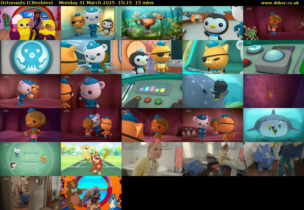 Octonauts (CBeebies) Monday 31 March 2025 15:15 - 15:30