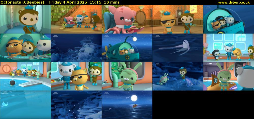 Octonauts (CBeebies) Friday 4 April 2025 15:15 - 15:25