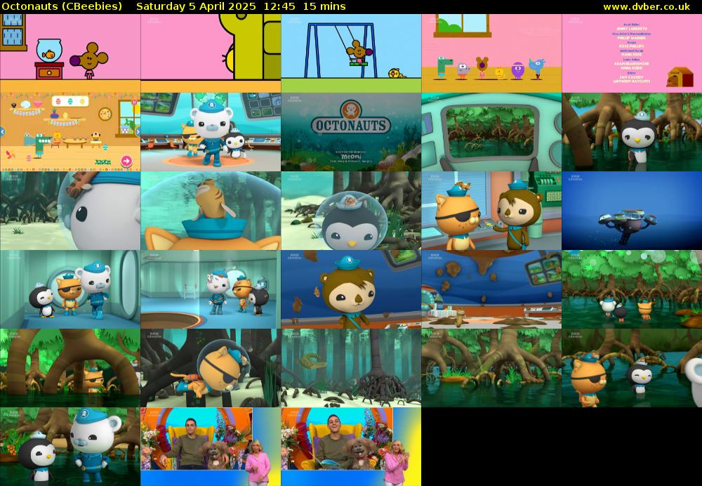 Octonauts (CBeebies) Saturday 5 April 2025 12:45 - 13:00