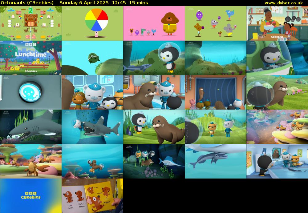 Octonauts (CBeebies) Sunday 6 April 2025 12:45 - 13:00