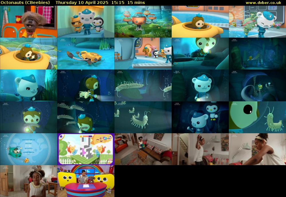 Octonauts (CBeebies) Thursday 10 April 2025 15:15 - 15:30
