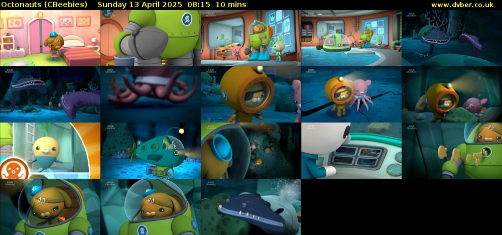 Octonauts (CBeebies) Sunday 13 April 2025 08:15 - 08:25