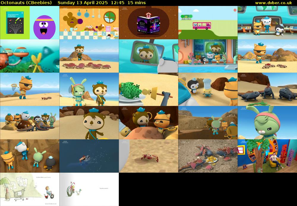 Octonauts (CBeebies) Sunday 13 April 2025 12:45 - 13:00