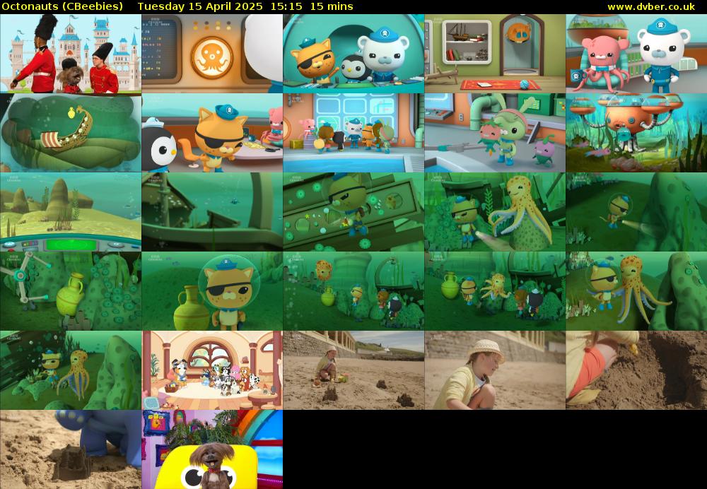 Octonauts (CBeebies) Tuesday 15 April 2025 15:15 - 15:30