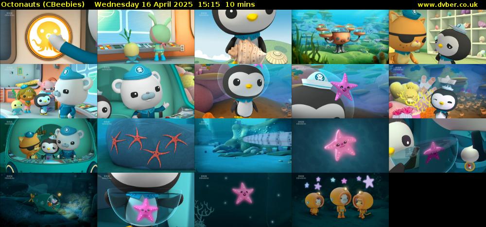 Octonauts (CBeebies) Wednesday 16 April 2025 15:15 - 15:25