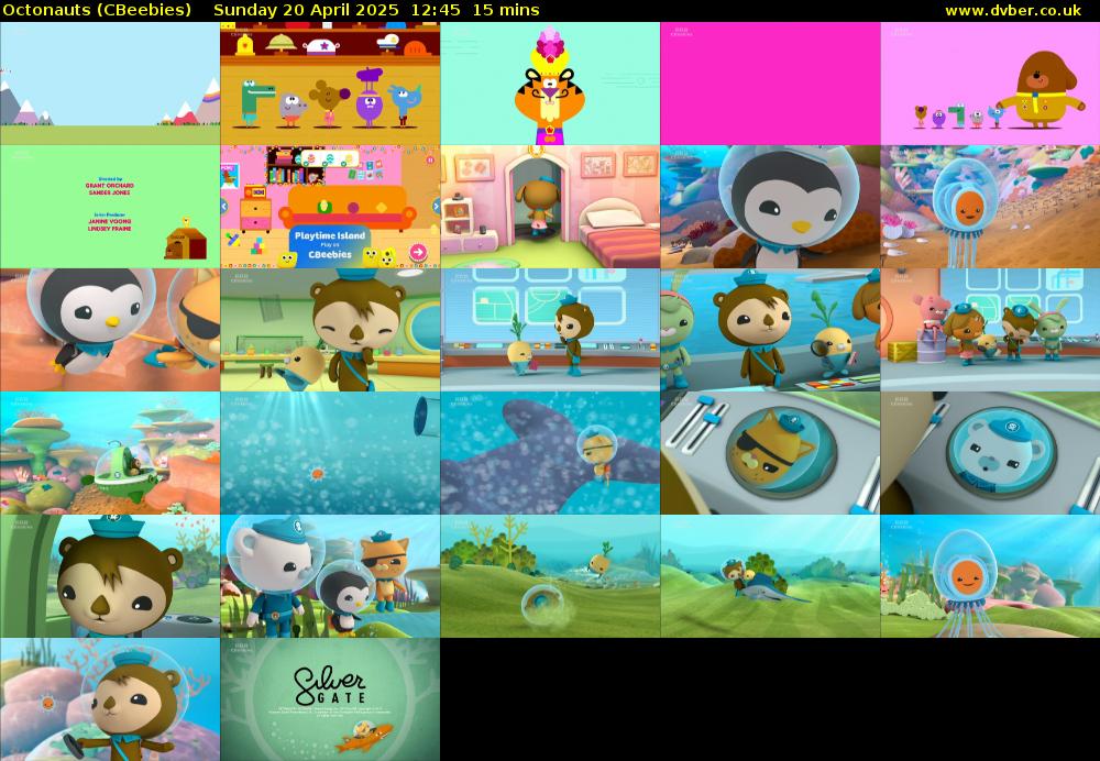 Octonauts (CBeebies) Sunday 20 April 2025 12:45 - 13:00