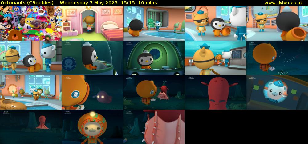 Octonauts (CBeebies) Wednesday 7 May 2025 15:15 - 15:25