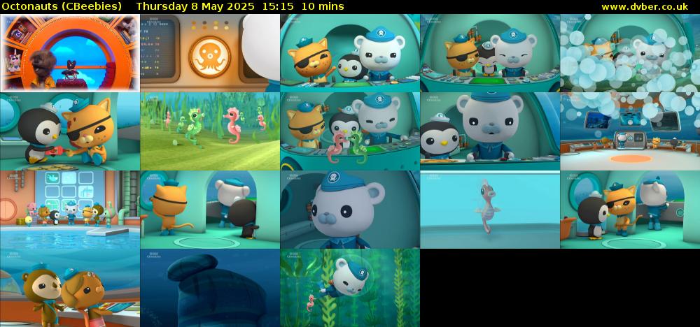 Octonauts (CBeebies) Thursday 8 May 2025 15:15 - 15:25