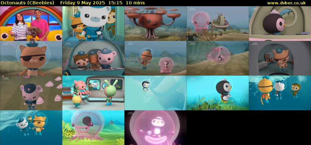 Octonauts (CBeebies) Friday 9 May 2025 15:15 - 15:25