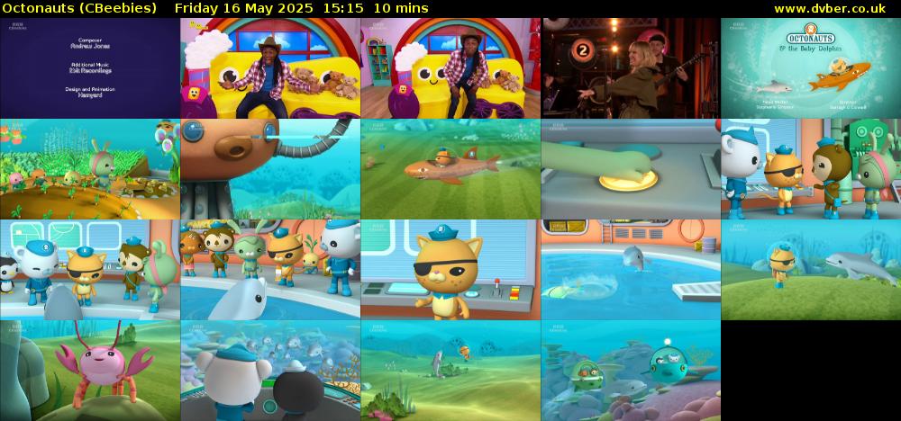 Octonauts (CBeebies) Friday 16 May 2025 15:15 - 15:25