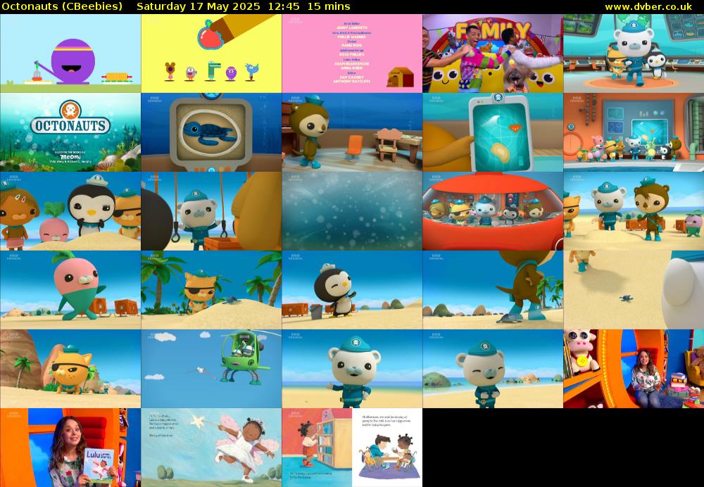 Octonauts (CBeebies) Saturday 17 May 2025 12:45 - 13:00