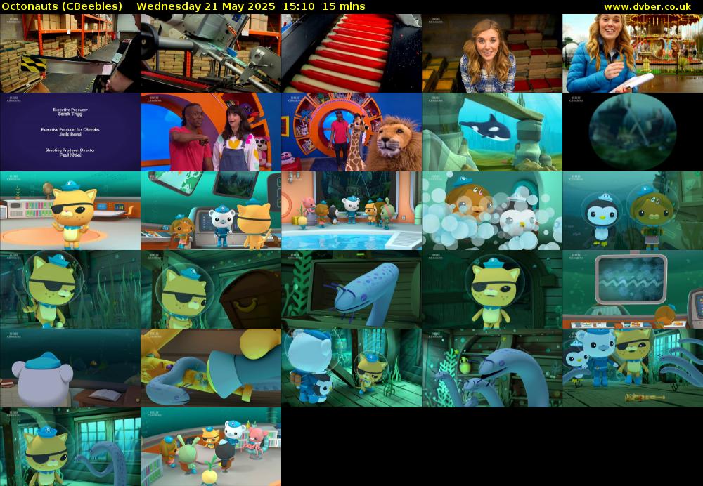 Octonauts (CBeebies) Wednesday 21 May 2025 15:10 - 15:25