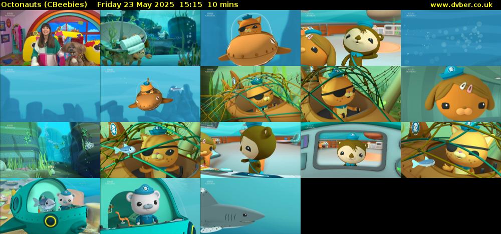 Octonauts (CBeebies) Friday 23 May 2025 15:15 - 15:25