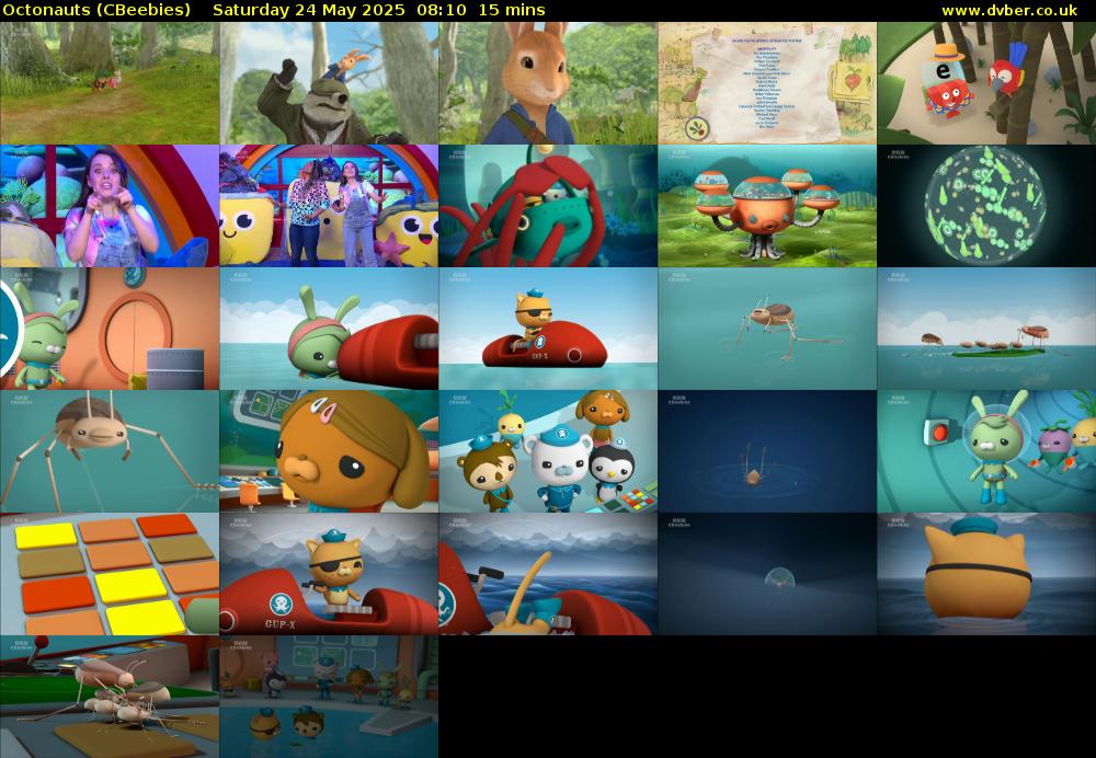 Octonauts (CBeebies) Saturday 24 May 2025 08:10 - 08:25