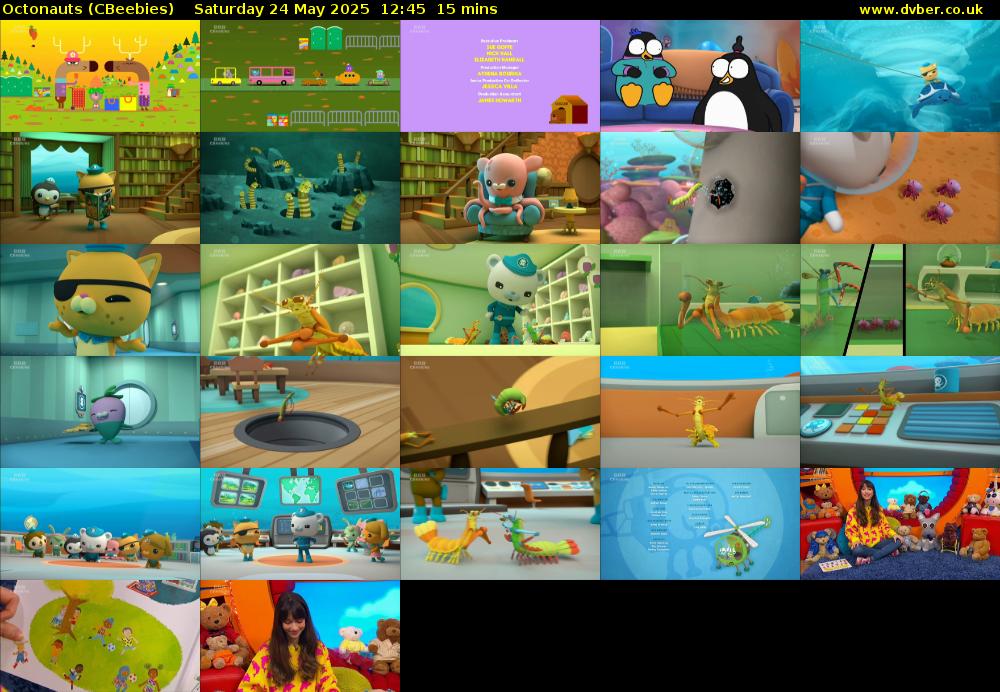 Octonauts (CBeebies) Saturday 24 May 2025 12:45 - 13:00